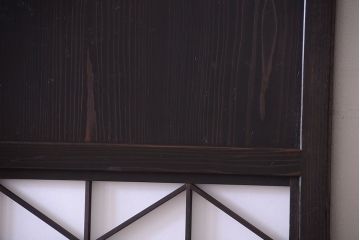 古民具・骨董　和モダンスタイル!古い木の上品な障子戸2枚セット(帯戸)(2)