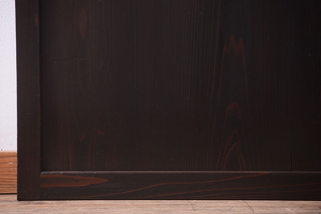 古民具・骨董　和モダンスタイル!古い木の上品な障子戸2枚セット(帯戸)(2)