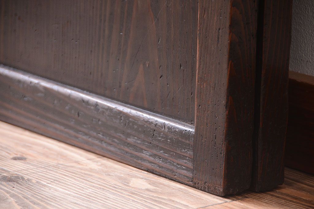 古民具・骨董　和モダンスタイル!古い木の上品な障子戸2枚セット(帯戸)(2)