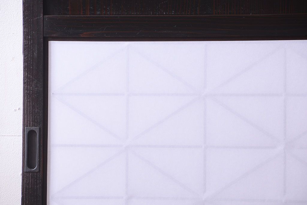 古民具・骨董　和モダンスタイル!古い木の上品な障子戸2枚セット(帯戸)(2)