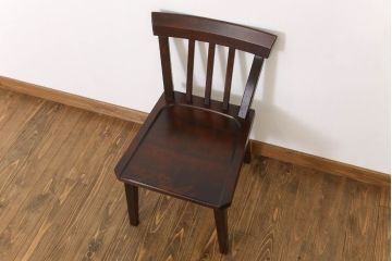中古　北海道民芸家具　ベンチ型ダイニングチェア(定価約7万円)(1)
