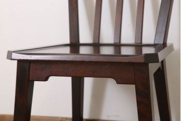 中古　北海道民芸家具　ベンチ型ダイニングチェア(定価約7万円)(1)