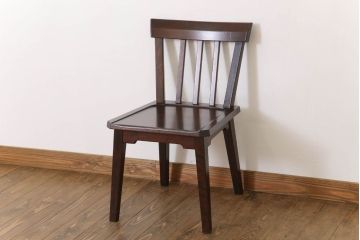 中古　北海道民芸家具　ベンチ型ダイニングチェア(定価約7万円)(1)