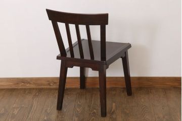 中古　北海道民芸家具　ベンチ型ダイニングチェア(定価約7万円)(2)