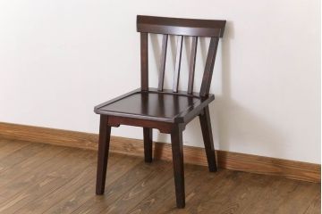 中古　北海道民芸家具　ベンチ型ダイニングチェア(定価約7万円)(2)
