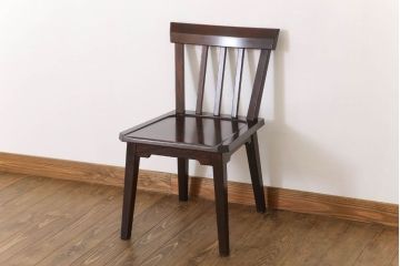 中古　北海道民芸家具　ベンチ型ダイニングチェア(定価約7万円)(3)