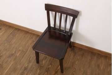 中古　北海道民芸家具　ベンチ型ダイニングチェア(定価約7万円)(3)