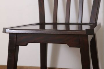 中古　北海道民芸家具　ベンチ型ダイニングチェア(定価約7万円)(3)