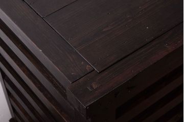 アンティーク家具　古民具・骨董　江戸期　凝った造りの米沢車箪笥