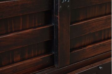 アンティーク家具　古民具・骨董　江戸期　凝った造りの米沢車箪笥