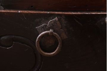 アンティーク家具　古民具・骨董　江戸期　凝った造りの米沢車箪笥