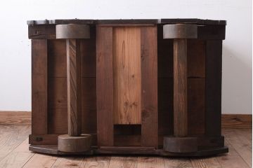 アンティーク家具　古民具・骨董　江戸期　凝った造りの米沢車箪笥