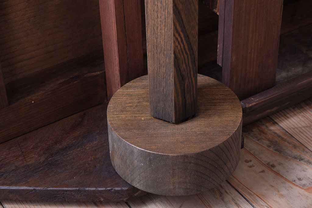 アンティーク家具　古民具・骨董　江戸期　凝った造りの米沢車箪笥