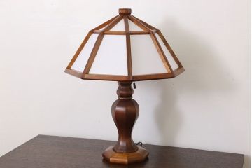 中古美品　松本民芸家具　九角木製スタンド