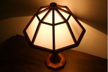 中古美品　松本民芸家具　九角木製スタンド