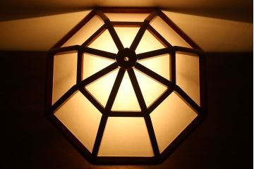 中古美品　松本民芸家具　九角木製スタンド