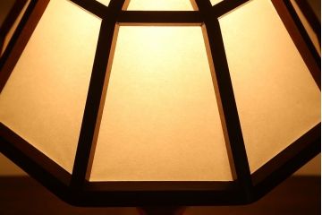 中古美品　松本民芸家具　九角木製スタンド