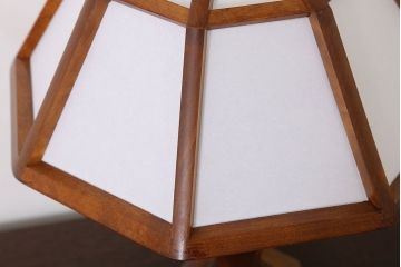 中古美品　松本民芸家具　九角木製スタンド