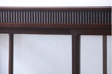 アンティーク家具　総栗材!大正ロマン　和製アンティークの脚付きガラスケース