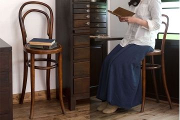 アンティーク家具　イギリスアンティーク　ダブルループ　曲げ木が美しいベントウッドハイチェア