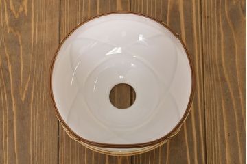 網目デザイン　大正ロマンなミルクガラスの天井照明(1)