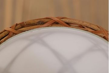 網目デザイン　大正ロマンなミルクガラスの天井照明(2)