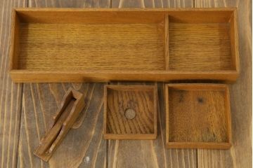 アンティーク雑貨　上質なアンティーク裁縫箱(小引き出し・小物入れ)(1)