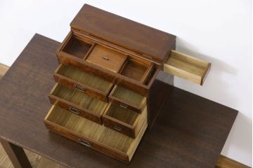 アンティーク雑貨　上質なアンティーク裁縫箱(小引き出し・小物入れ)(2)