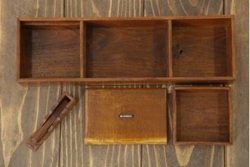 アンティーク雑貨　上質なアンティーク裁縫箱(小引き出し・小物入れ)(2)