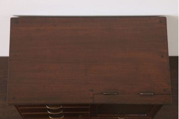 アンティーク家具　鏡付き!前面桑材の小引き出し(小さなドレッサー)