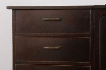 アンティーク家具　鏡付き!前面桑材の小引き出し(小さなドレッサー)