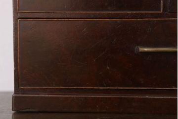 アンティーク家具　鏡付き!前面桑材の小引き出し(小さなドレッサー)