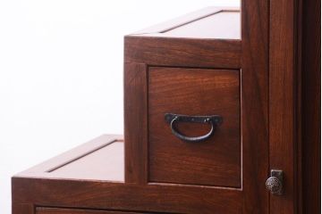 アンティーク家具　極上品　古民具・骨董　三方欅材のアンティーク階段箪笥