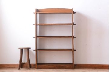 アンティーク家具　和製アンティークの楔(くさび)式本棚