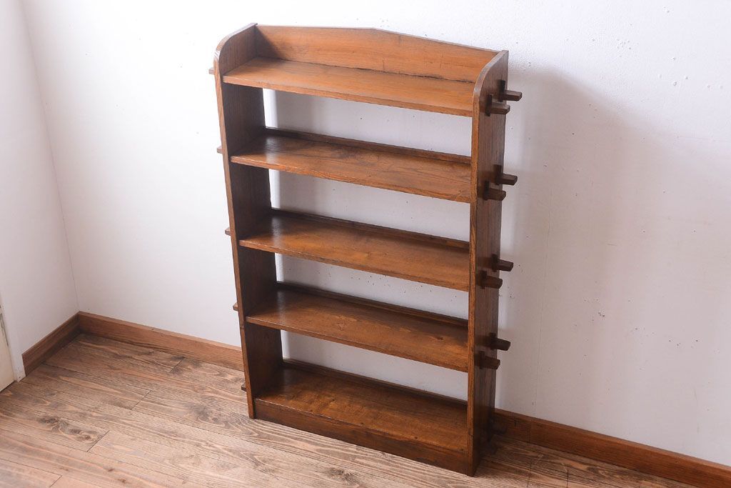 アンティーク家具　和製アンティークの楔(くさび)式本棚