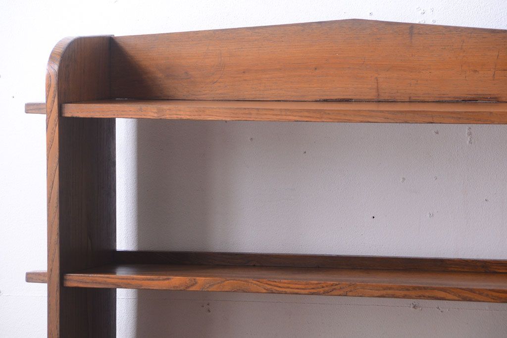 アンティーク家具　和製アンティークの楔(くさび)式本棚