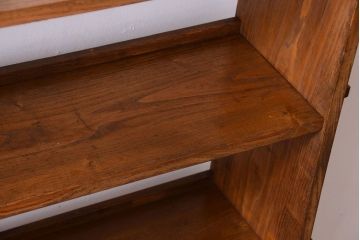 アンティーク家具　和製アンティークの楔(くさび)式本棚