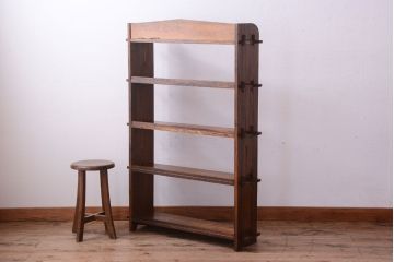 アンティーク家具　和製アンティークの楔(くさび)式本棚
