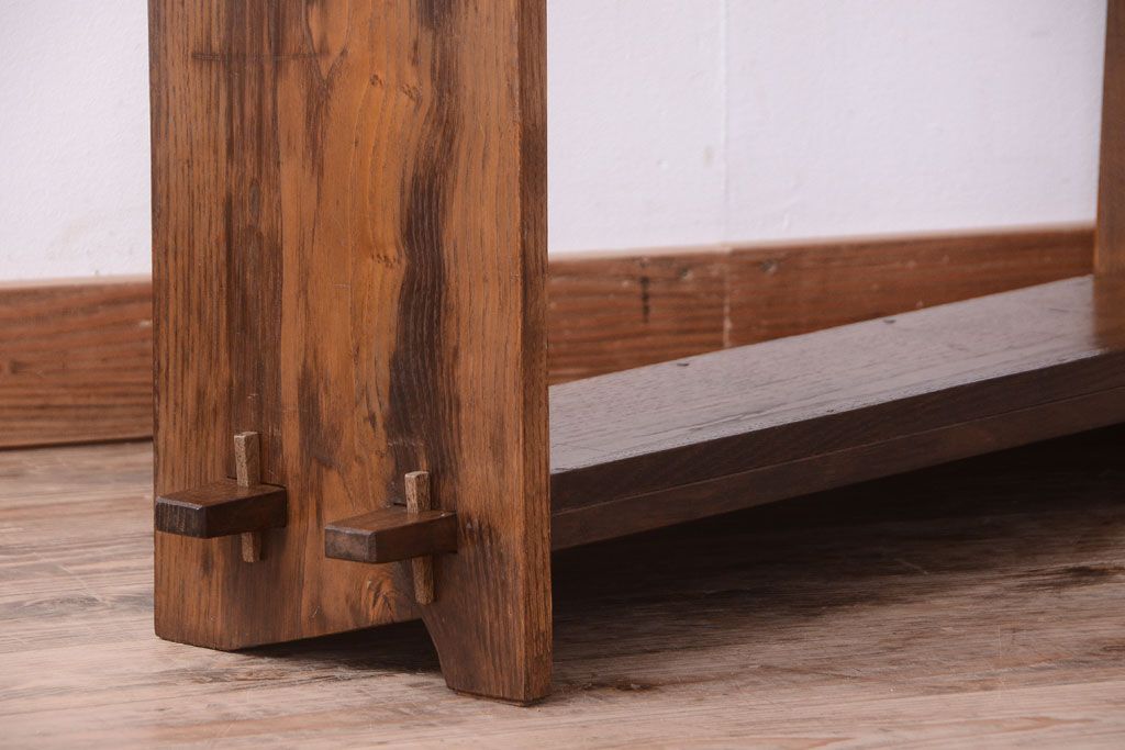 アンティーク家具　和製アンティークの楔(くさび)式本棚