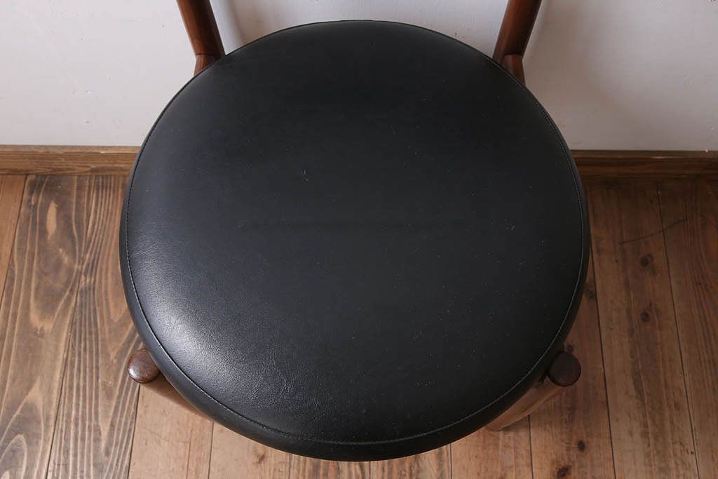英国アンティークGPLANジープランフレスコサーキュラーチェア黒87-133
