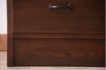 ヴィンテージ家具　イギリスビンテージ　オーク材の大きなシャツケース(チェスト、ドロワー、収納棚)