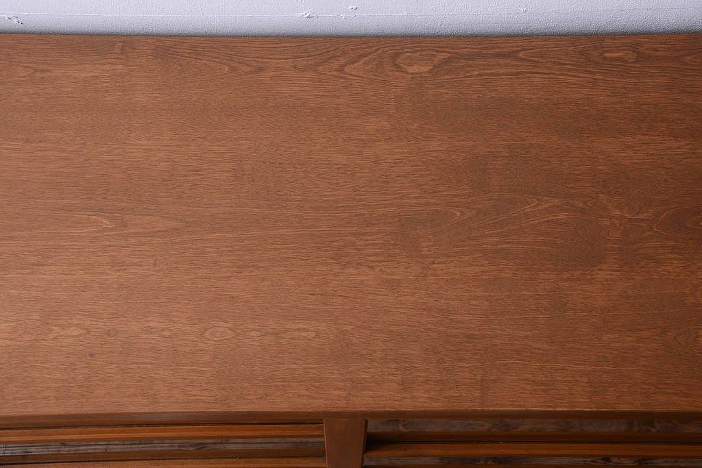 アンティーク家具　古い木製の和風な木味アンティークサイドキャビネット(水屋箪笥・収納棚)(1)