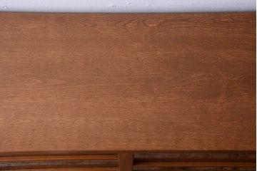 アンティーク家具　古い木製の和風な木味アンティークサイドキャビネット(水屋箪笥・収納棚)(1)