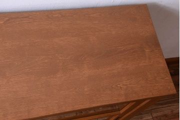 アンティーク家具　古い木製の和風な木味アンティークサイドキャビネット(水屋箪笥・収納棚)(1)