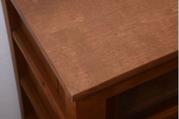 アンティーク家具　古い木製の和風な木味アンティークサイドキャビネット(水屋箪笥・収納棚)(1)