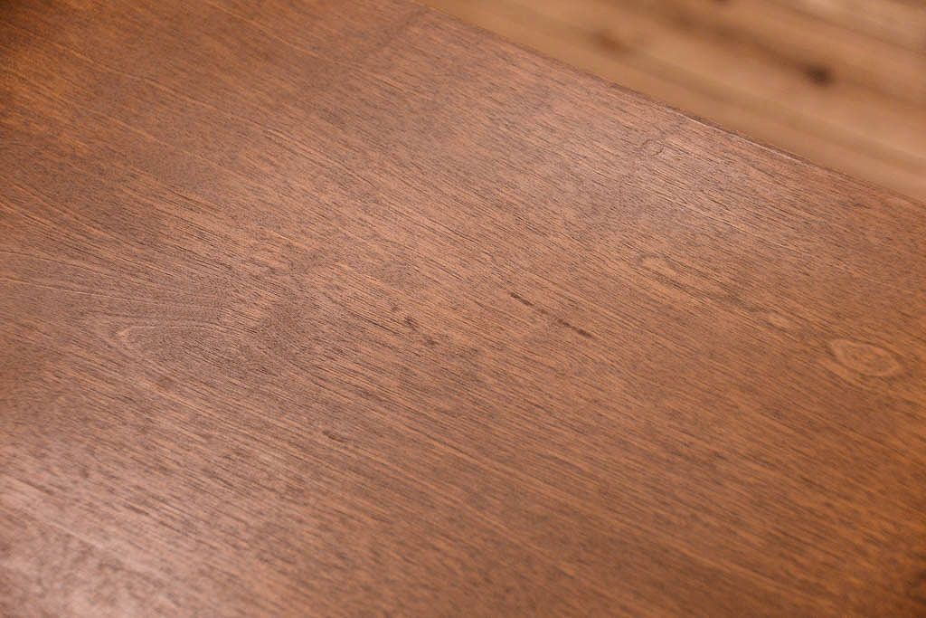 アンティーク家具　古い木製の和風な木味アンティークサイドキャビネット(水屋箪笥・収納棚)(1)