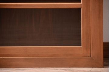 アンティーク家具　古い木製の和風な木味アンティークサイドキャビネット(水屋箪笥・収納棚)(1)