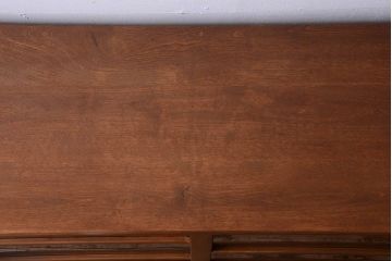 アンティーク家具　古い木製の和風な木味アンティークサイドキャビネット(水屋箪笥・収納棚)(2)