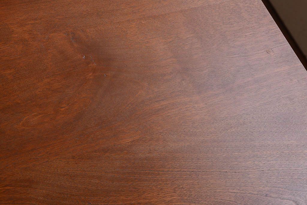 アンティーク家具　古い木製の和風な木味アンティークサイドキャビネット(水屋箪笥・収納棚)(2)