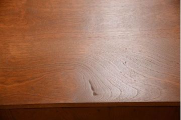 アンティーク家具　古い木製の和風な木味アンティークサイドキャビネット(水屋箪笥・収納棚)(2)